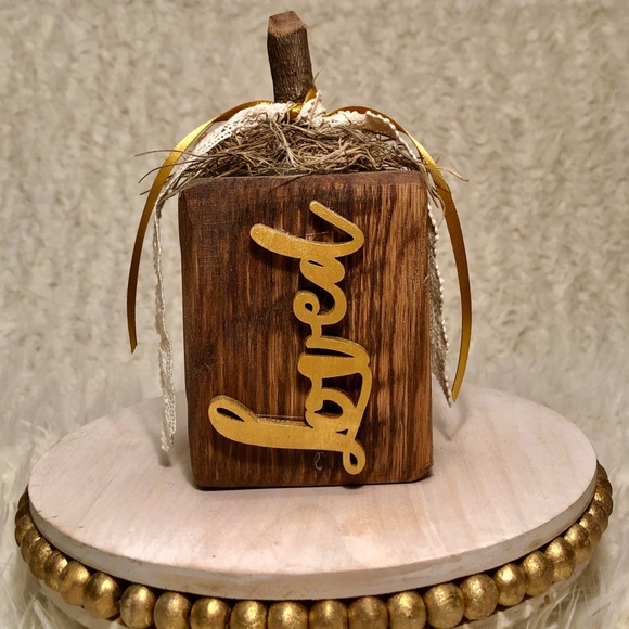 Farmhouse Wooden Pumpkins, Block Pumpkins, Rustic Pumpkins, Farmhouse Fall Decor - Picture 6 of 7